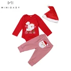 Детский комбинезон с шапочкой и круглым вырезом для мальчиков и девочек, Newborn-24M, рождественский подарок