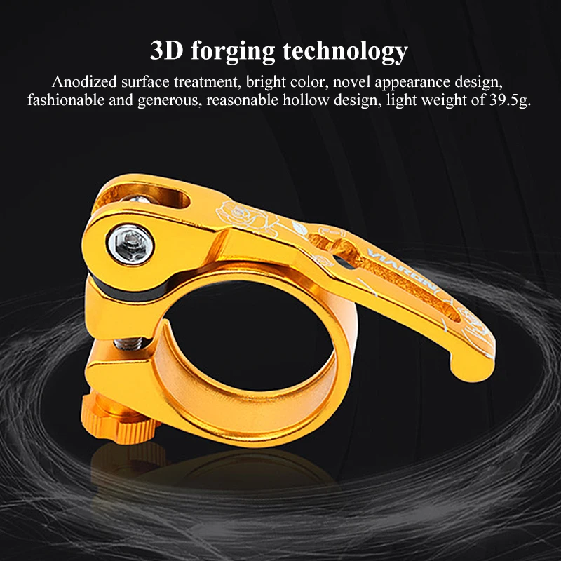 

2020 Bike Quick Release Seatpost Clamp Aluminum Alloy 31.8/34.9mm Ultralight MTB Road Bike Tube Clip Bicycle Seat Post Clamp