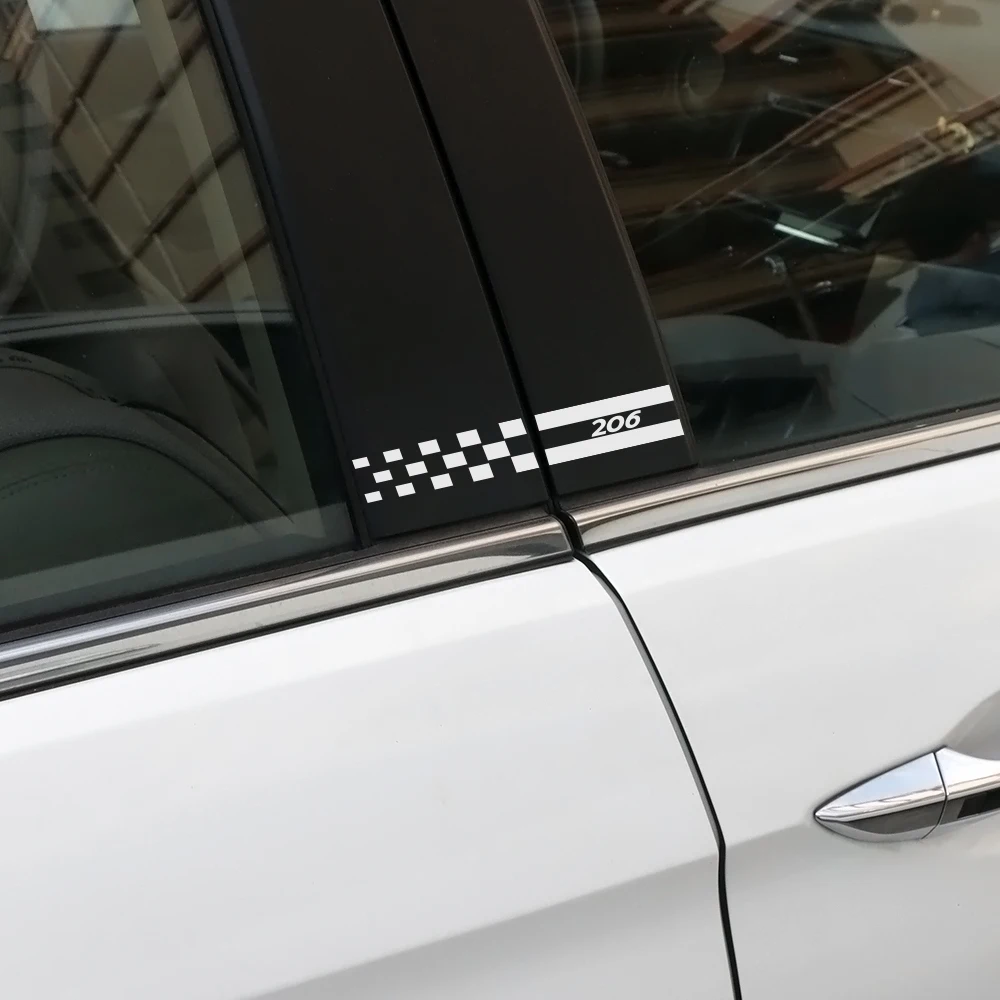 2 шт. декоративные виниловые наклейки на Автомобильные колонки Peugeot 206|Наклейки