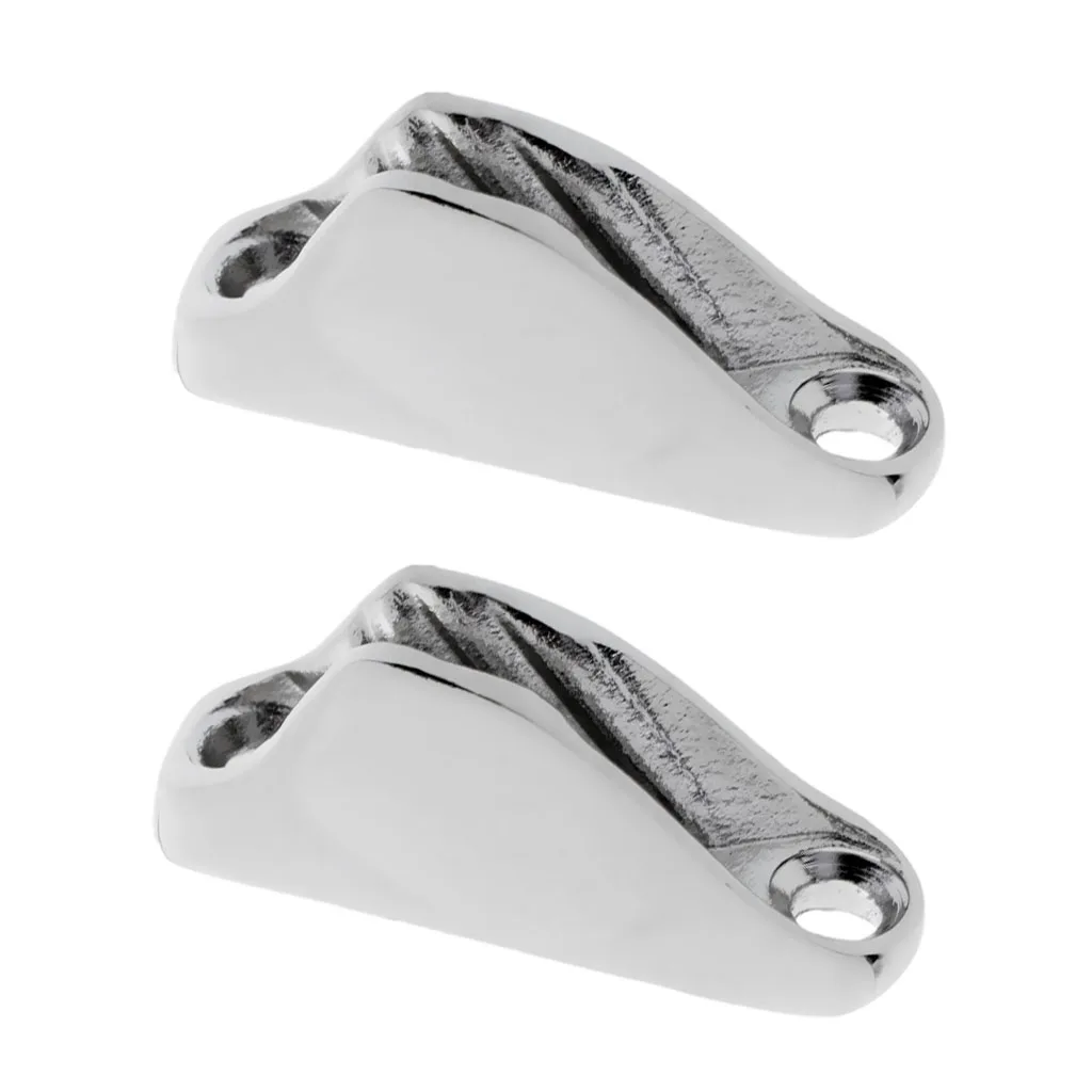 

2pcs Boat Sailing Rope Cam Cleat - 5mm Slot Width 316 Stainless Steel Boat Accessories Marine