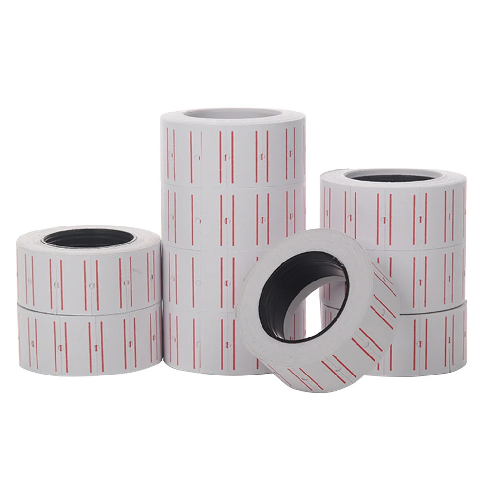 

10 Rolls Price Tag Sticker Adhesive Code Paper Supermarket Price Tag Sticker