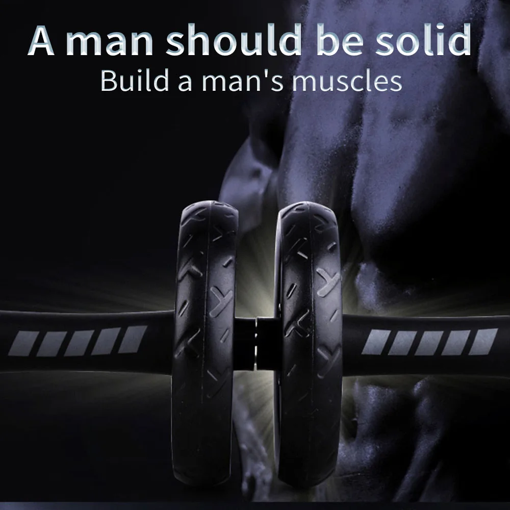 Нескользящие Двойные ролики для тренажерного зала брюшное колесо спортивные