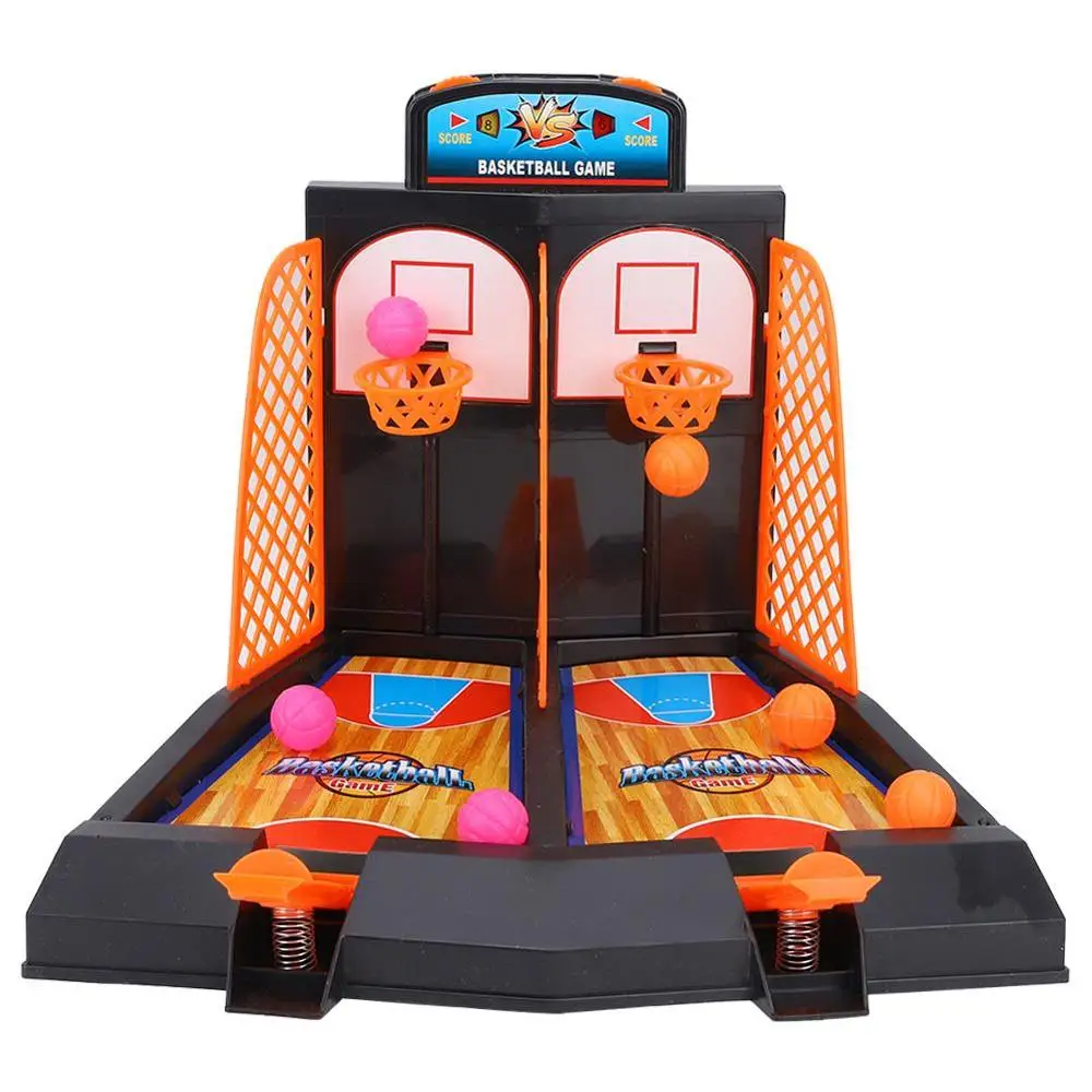 Finger Basketball Баскетбольная обучающая игра, игрушка для детей с двойным выталкиванием пальцев, баскетбольная площадка для родителей и детей, Интерактивная развивающая спортивная игрушка - Цвет: Finger Basketball