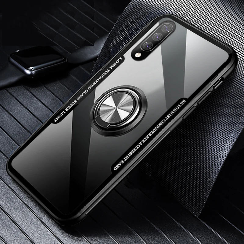 Роскошный Металлический автомобильный держатель с кольцом чехол для samsung galaxy A20