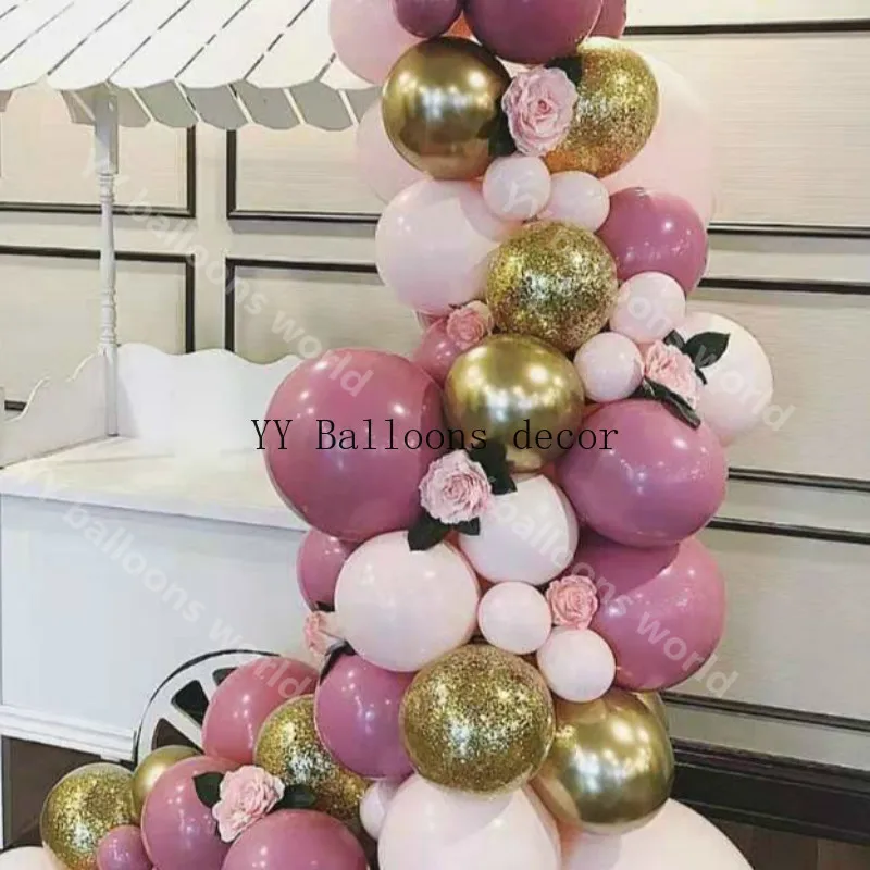 Воздушный шар комплект гирлянды Румяна Золотой Шар АРКА ретро персик Свадебные