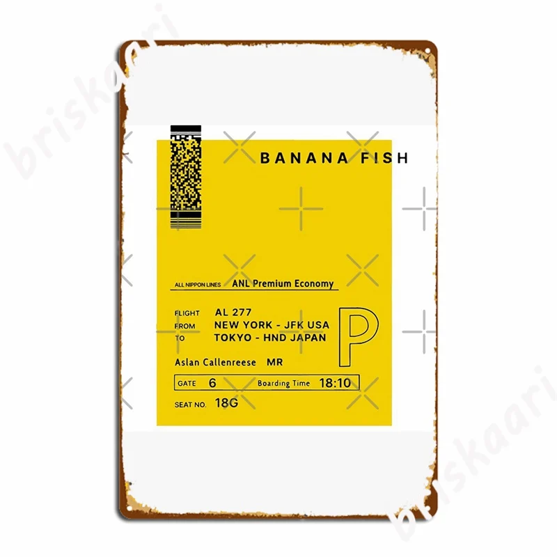 

Банановая рыба билет Эйдзи Okumura отправляется золы Рысь металлические знаки пивной бар пещера забавные пластины жестяная вывеска Плакаты