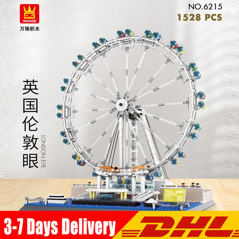 

Wange 6215 City Architecture The London Eye Roller Model Coaster Building Block Brick Toys For Children Kid Boys Gifts