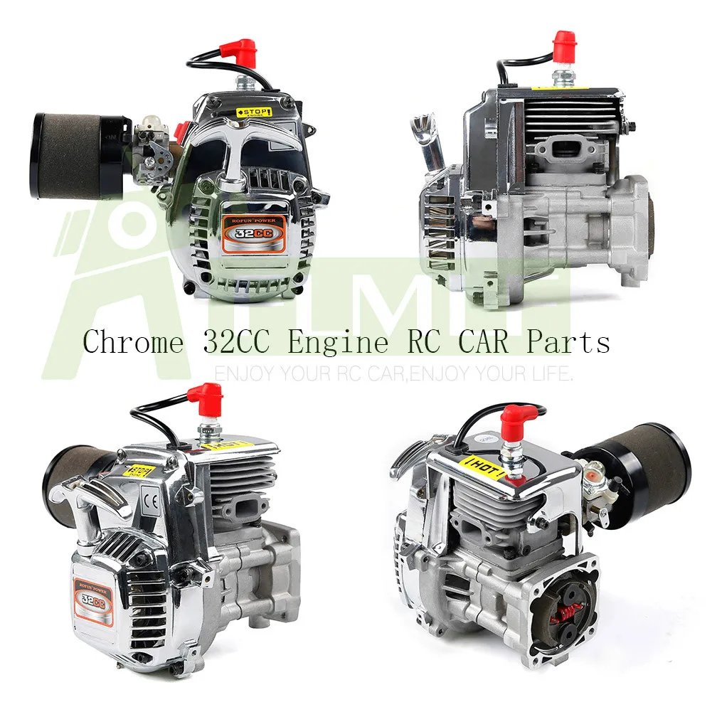 Хром 32CC двигатель с простым запуском 4 Болт Газовые двигатели Ait фильтром Набор