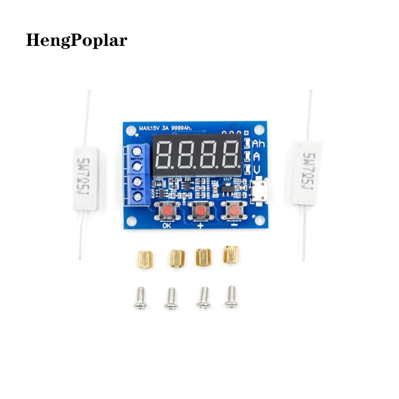 

1.2V 12V 18650 ZB2L3 Li-ion Lithium Battery Capacity Tester + Resistance Lead-acid Battery Capacity Meter Discharge Tester 1 Set