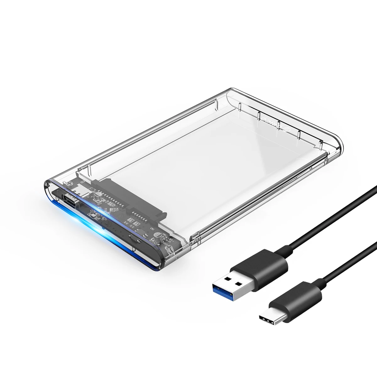 ORICO HDD чехол 2,5 дюймов прозрачный SATA для USB 3,0 3,1 чехол для жесткого диска 5 Гбит/с 4 ТБ UASP type C корпус SSD, HDD 10 Гбит/с