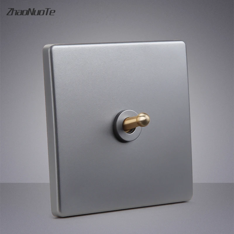 86 Тип серебристо-серой панели ретро настенный светильник тумблер 1-4gang 2-сторонний