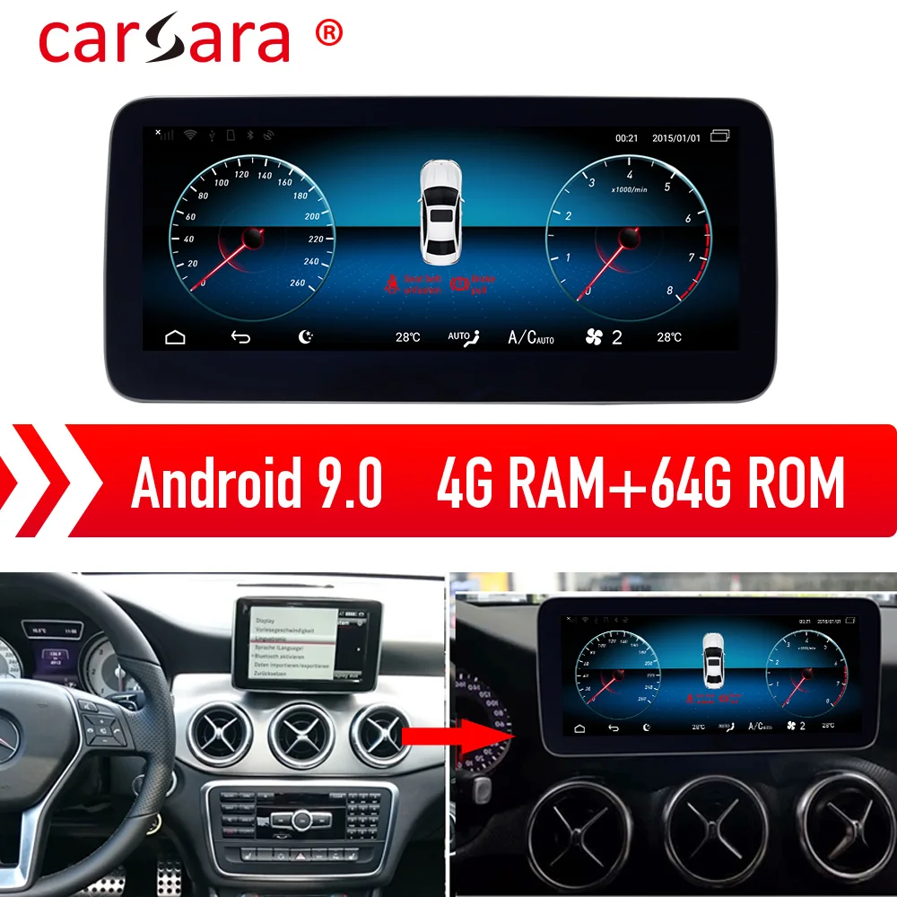 DVD плеер Merce des A CLA GLA Class 13 18 W176 Android 9 0 с навигацией на вторичном