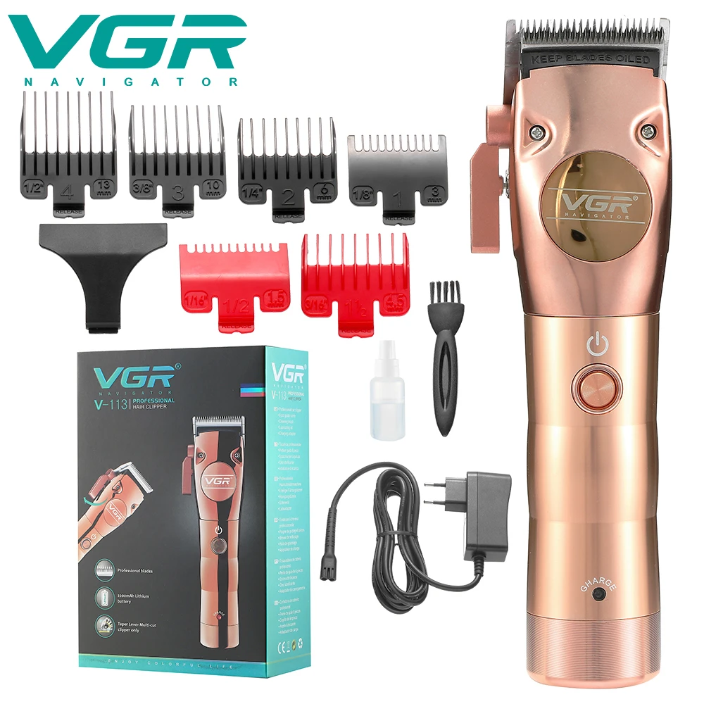 

VGR 111 hair trimmer 10W rechargeable hair clipper haircut machine oilhead clipper white hair carving clipper beard trimmer