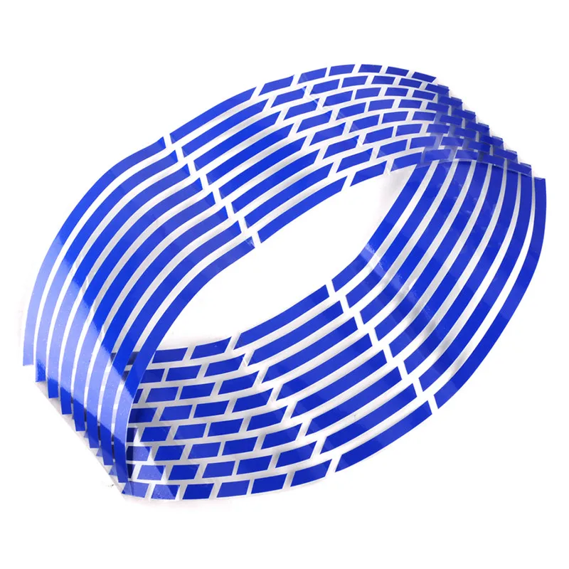 

New 16Pcs 18" Strips Motorcycle Car Wheel Tire Stickers Reflective Rim Tape High Quality Fashion Motorbike Auto Decals #281304