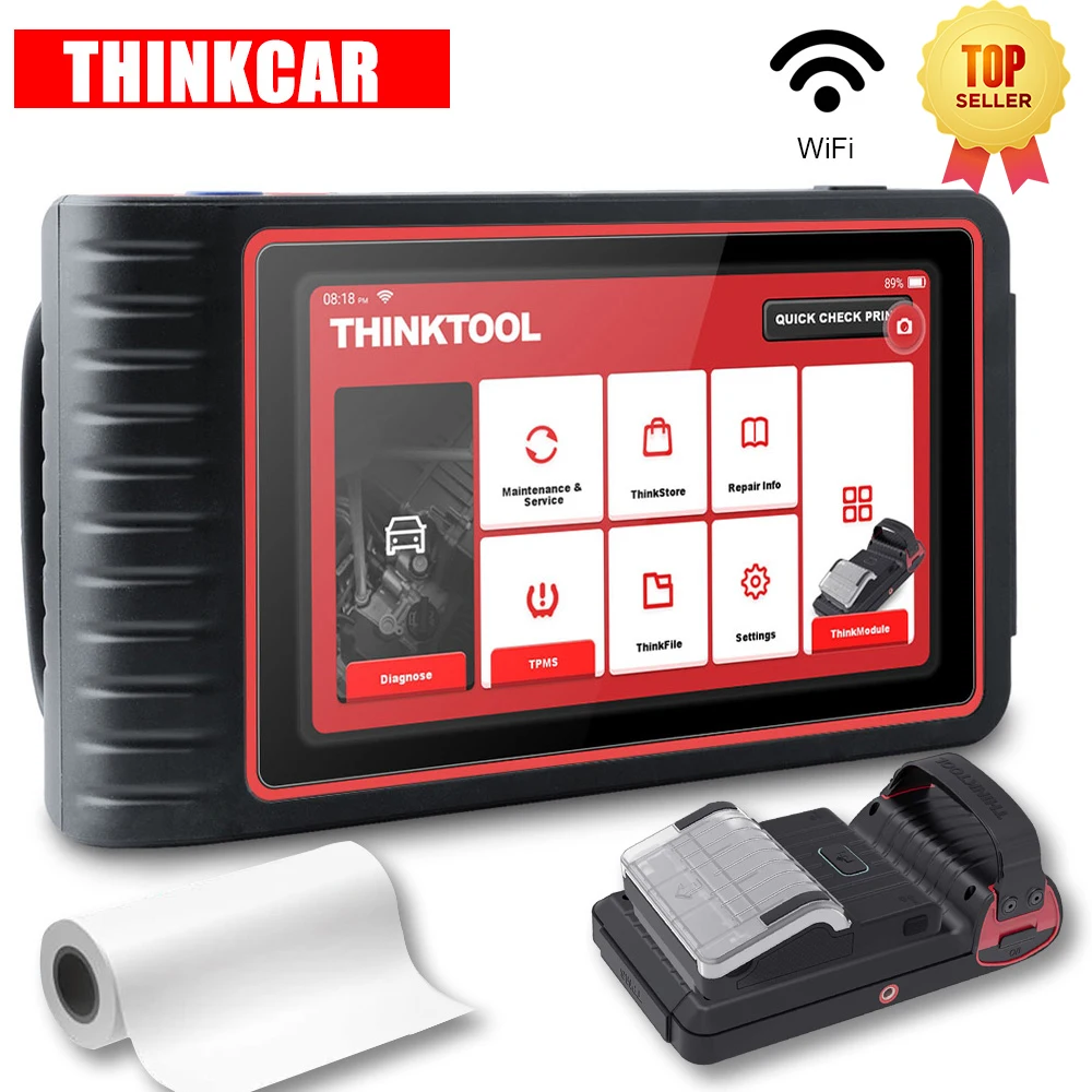 

Thinkcar Thinktool OBD2 Diagnostic Scanner Full System ECU Coding Active Tester Oil SAS TPMS BMS Reset Car Automotive Tools