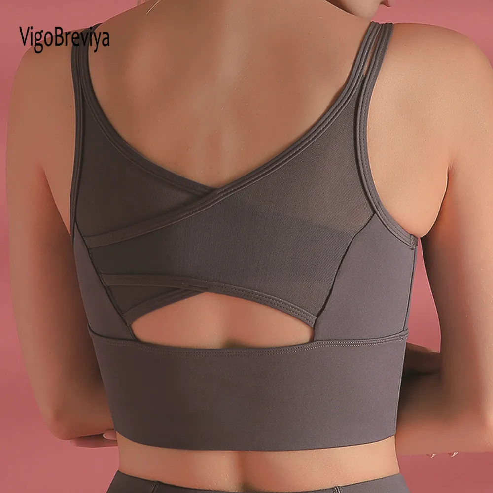 

VigoBreviya Women Push Up Seamless Sports Bra Female High Impact Workout Sport Top Crop Fitness Tank Wear For Yoga Gym Brassiere