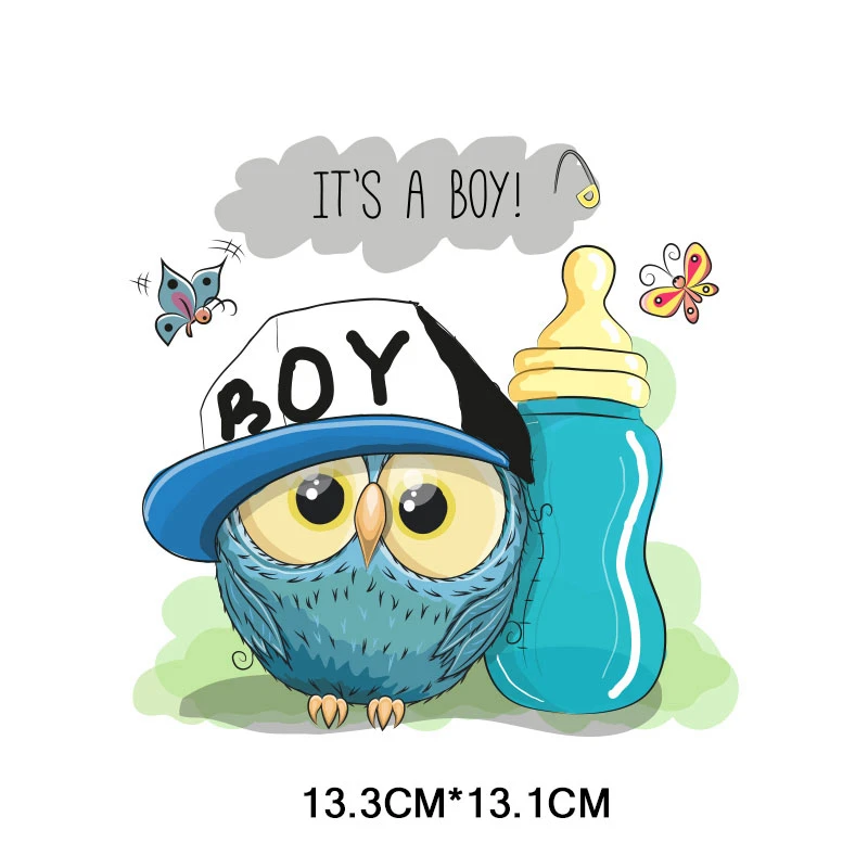 Утюг на патчи милый Единорог Совы обезьяны медведь передачи тепла стикер для