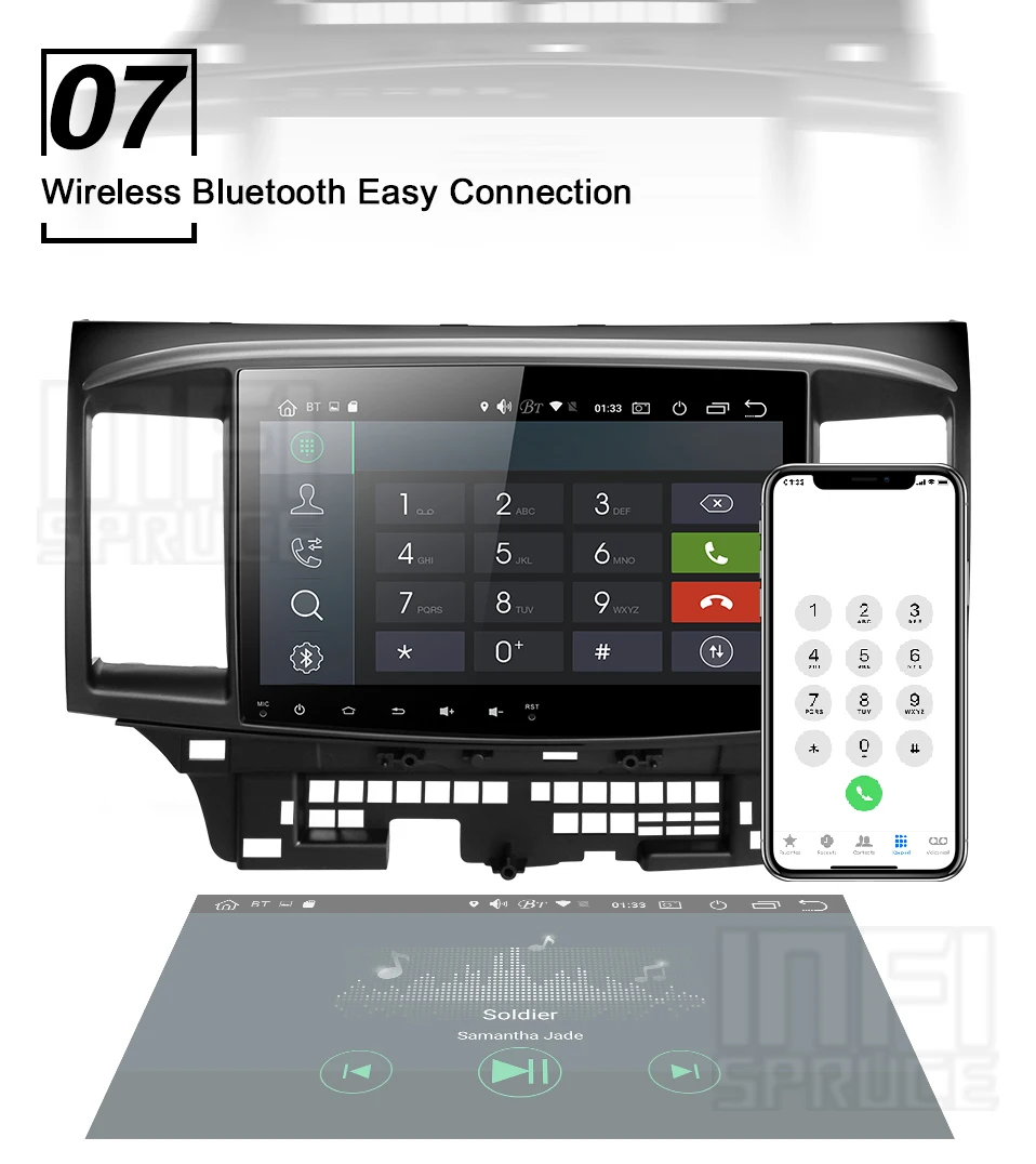 PX30 32G Android 9,0 автомобильный DVD для Mitsubishi Lancer 2005- с 10,1 дюймов 2 DIN 3g/4G gps Радио Видео плеер автомобильная навигация