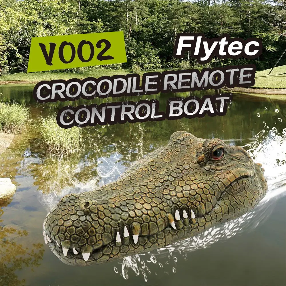 Flytec RC Boat V002 моделирование головы крокодила дистанционное управление лодка 2,4 г управление электрическая лодка игрушки Крокодил голова игрушка