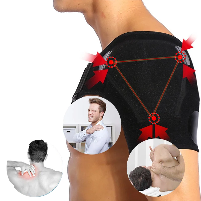

Left or Right Arm Shoulder Brace Men and Women Compression Support Single Shoulder Breathable Sports Care Guard Protect black