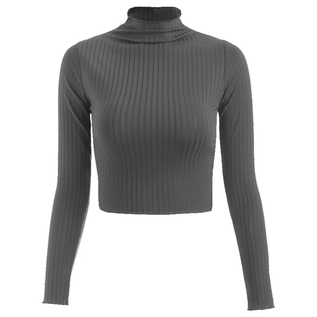 

Y2k Long Sleeve Crop Top T Shirt Femme Turtleneck Slim Fit Women Fashion Clothing 2021 Spring Autumn Sexy Knitted Tshirts Love