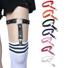 Пояс для чулок женский кожаный эластичный с кружевными носками и кольцом в форме сердца, плотно прилегающие лямки