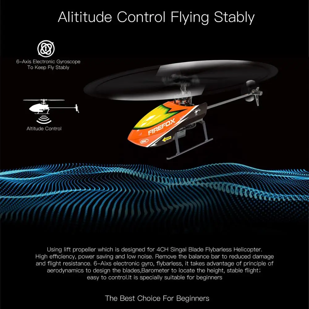4CH одновинтового безостовый вертолет на дистанционном управленим 6 Axis