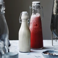 creative home large capacity juice glass water bottle glass oiler milk soda enzyme wine bottle