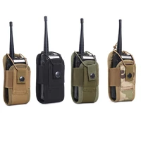 1000d nylon tactical molle radio pouch walkie talkie holder bag waist pack portable interphone holster hunting magazine pouch