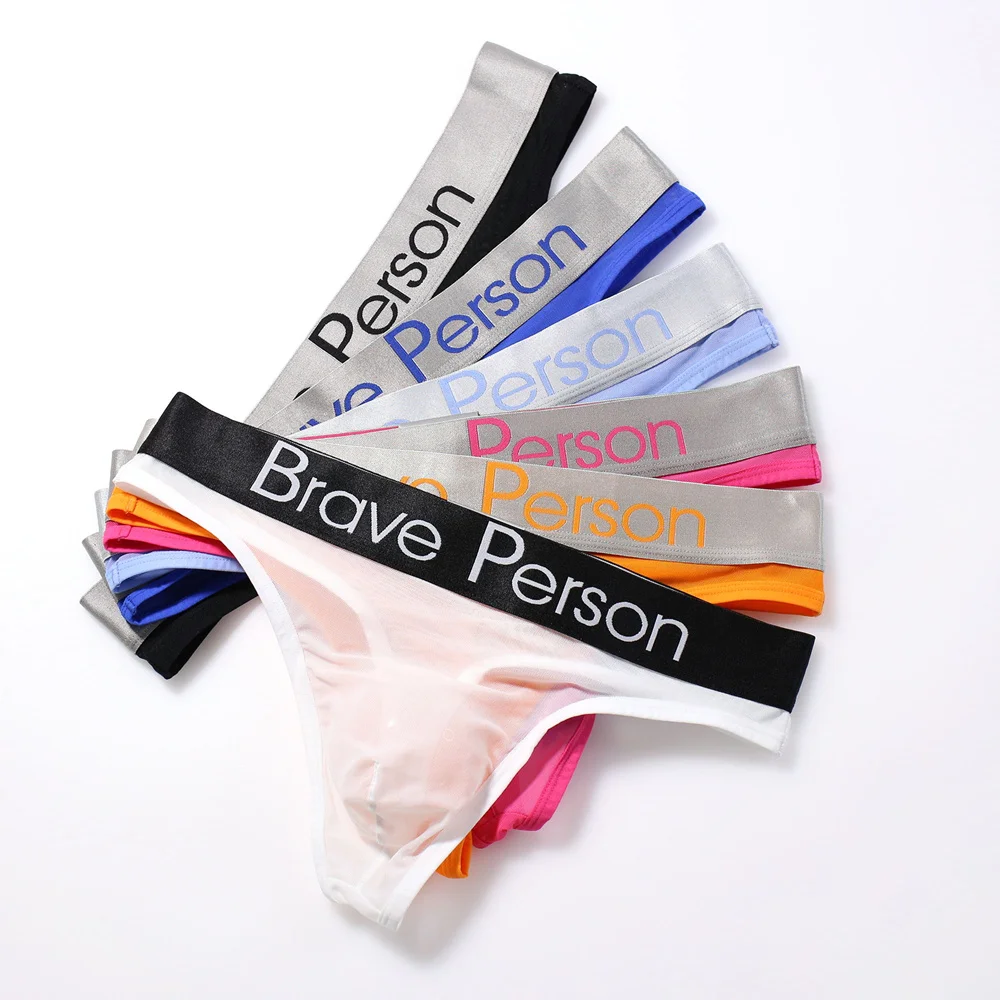 BRAVE PERSON Sexy Men's Briefs Transparent Low-waist Briefs Mesh Gauze Breathable Underwear Briefs Panties For Man images - 6