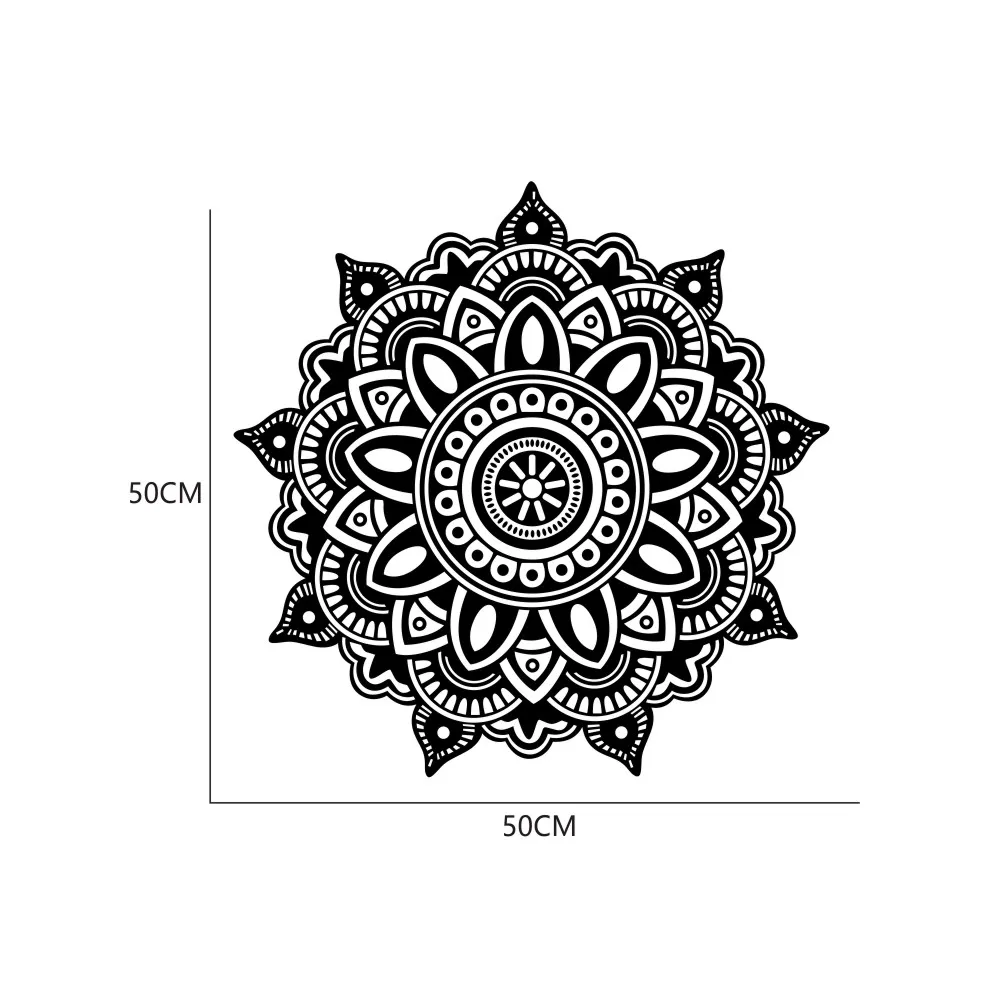 

1PCS Mandala Divine Pattern Graphic Car Sticker Fashionable Hood Front Side Door Decoration Fun Vinyl Sticker Car Accessories