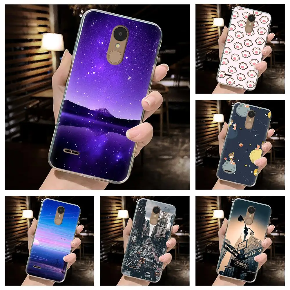 Мультяшный силиконовый чехол для телефона LG K8 2017 X240 евро противоударный Женский