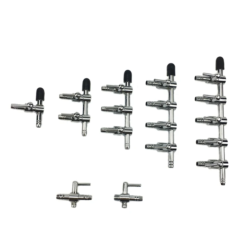 Воздушный насос разветвители из нержавеющей стали кислородный для аквариумов