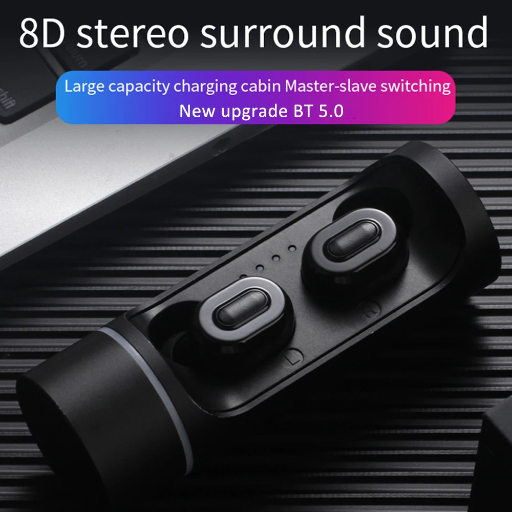 Наушники-вкладыши TWS- K1 Беспроводной Bluetooth 5 0 гарнитуры нажатием одной кнопки 8D