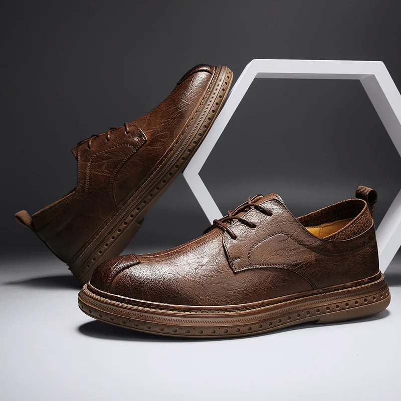 

Leather Shoes Sapato De Couro Masculino Leather Slippers Men Winter Shoes For Soulier Homme Moccasins Brogue Man Mens Casual