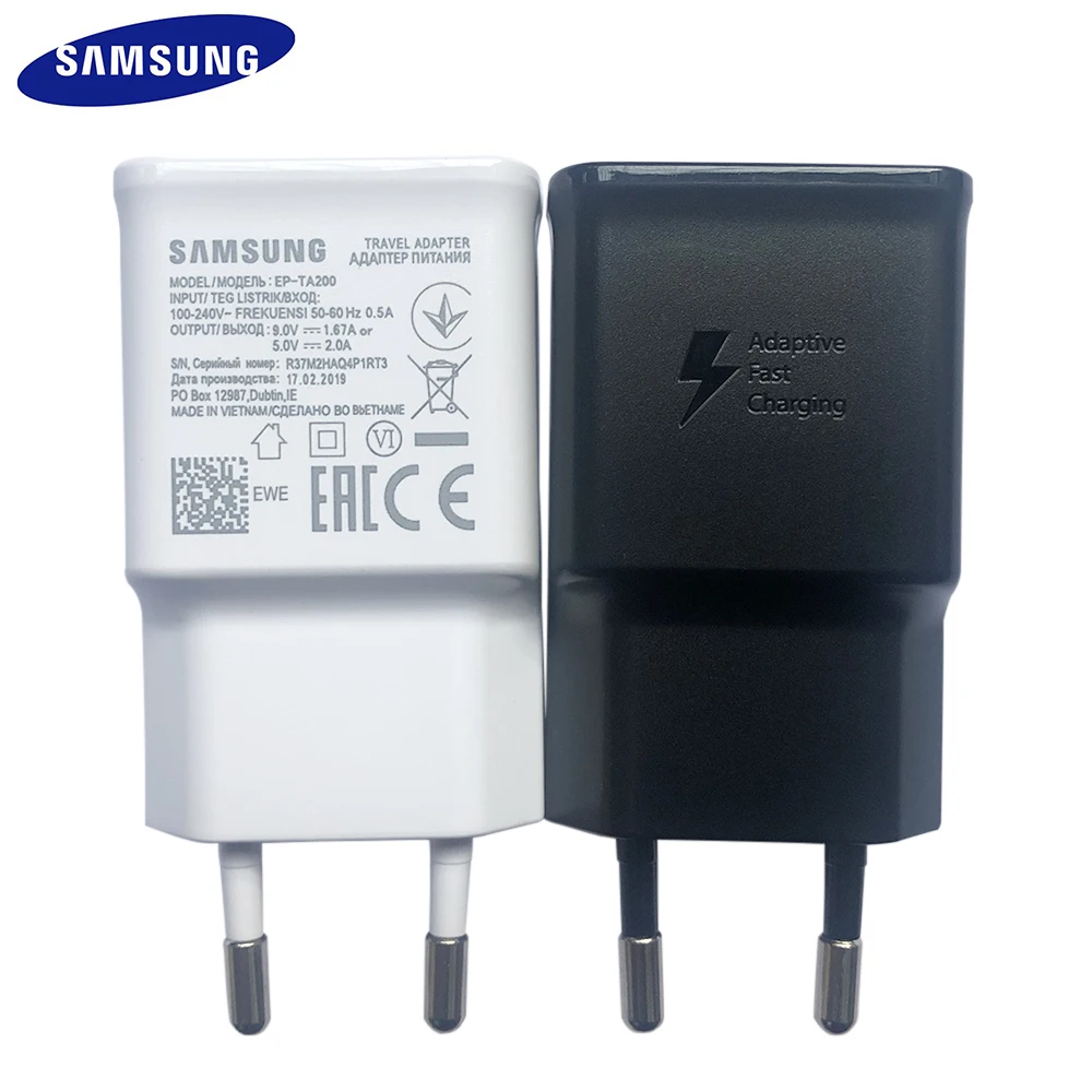

Original Samsung Fast Charger 9V1.67A EU Plug Adapter 100cm 3A Type C Cable for Galaxy s10e S10 plus lite S8 S9 Plus Note 8 9