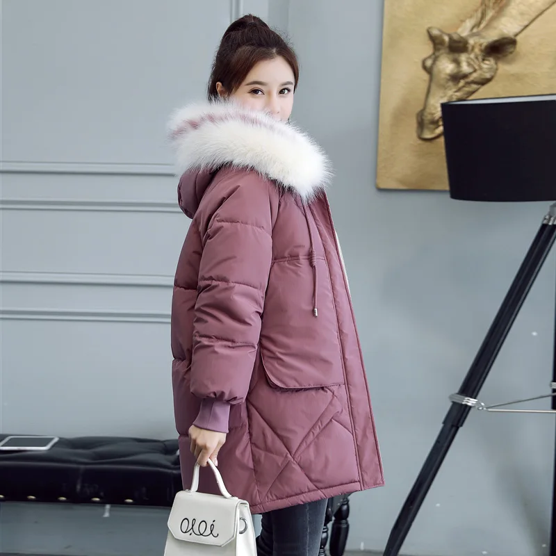 fur Hooded Parka casaco feminino female jacket Coat plus size winter jacket women Casual Down Cotton Long Padded Parkas