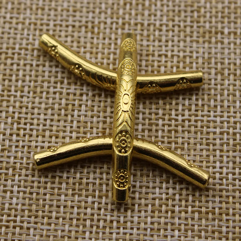 antique gold 10 шт. 35*4 мм бронза золото тибетский серебряный изогнутые трубчатые спейсеры бусины для изготовления ювелирных изделий ожерелье браслет DIY ручной работы - Цвет: antique gold