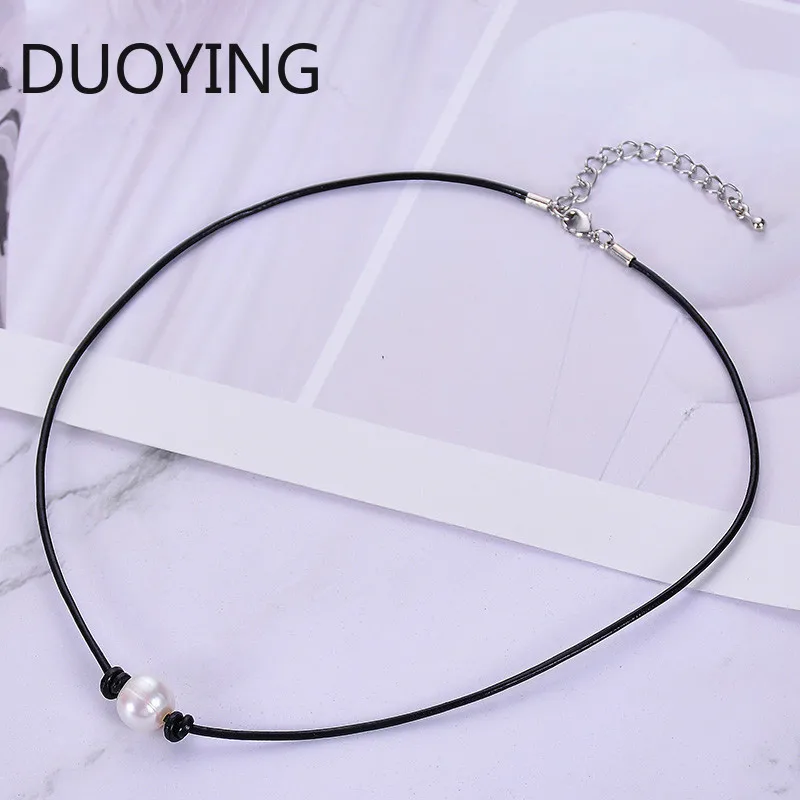 Ожерелье чокер из натурального жемчуга для девочек колье белого цвета ожерелье