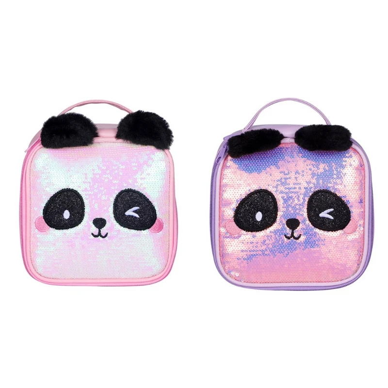 Косметичка с вышивкой панды органайзер для хранения туалетных принадлежностей