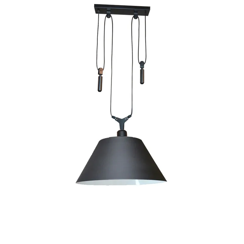 Лофт промышленный ресторанный шкив подвесной светильник винтажный полукруглый