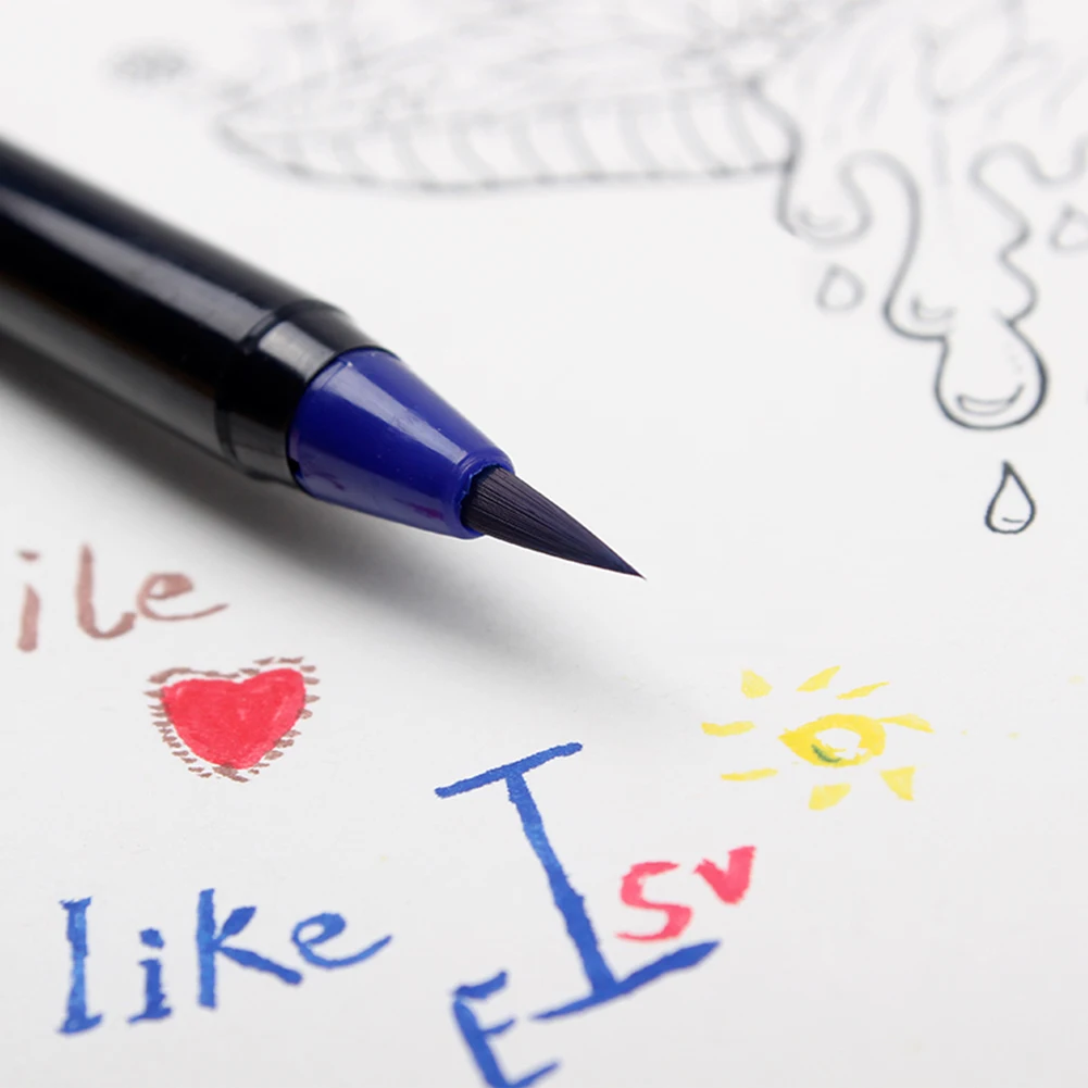 20 цветов товары для рукоделия акварельные маркеры ручки краски кисти цветная