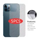 Защитная пленка для IPhone 12 Mini, SE2020, XS MAX, прозрачная, углеродное волокно, 5 шт.