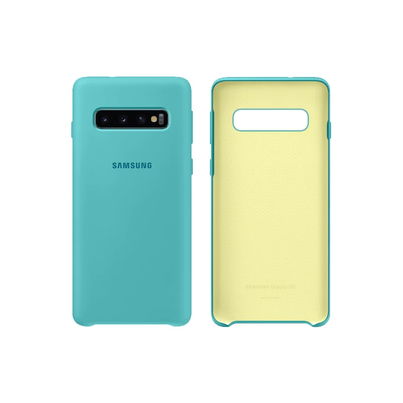 Официальный товар) Чехол samsung S10 S10 Plus S10e Galaxy Note 10 Plus силиконовый чехол - Цвет: Green