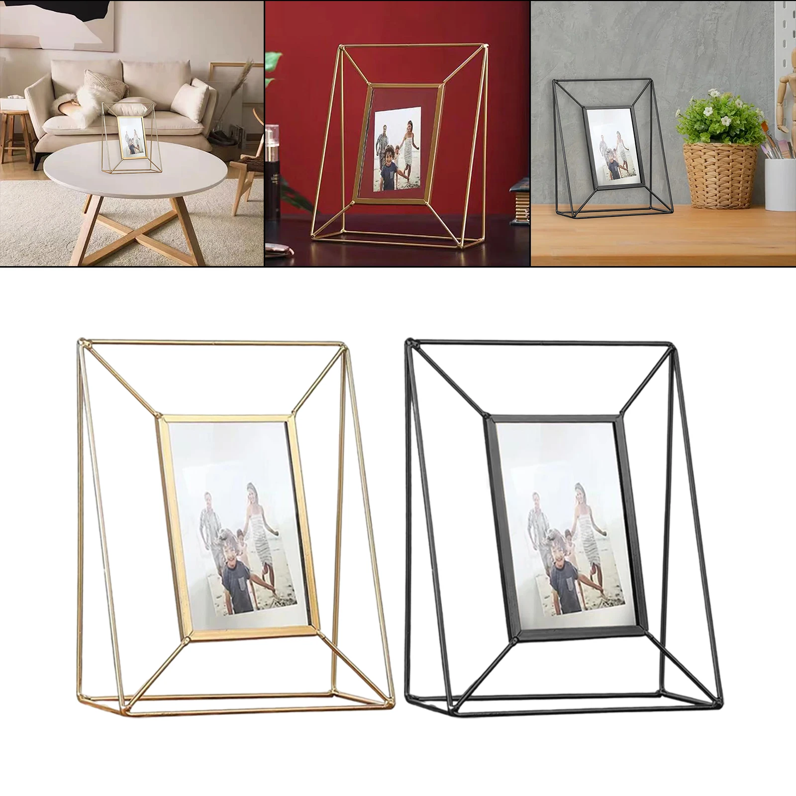 6 &quotПлавающая стеклянная металлическая фоторамка декоративная Современная