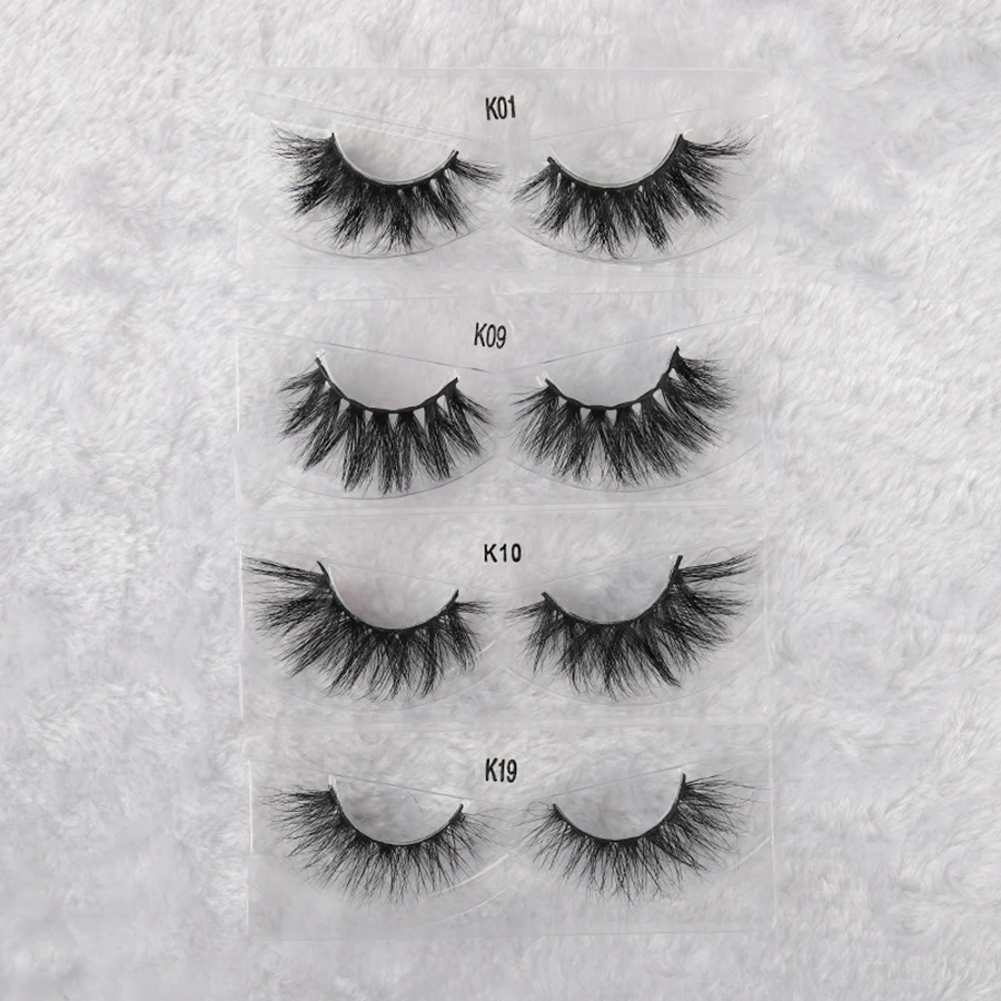 

Beeos10/20/30/50Pairs15~22mm Long K Series Wholesale 3D Mink Lashes Long Lasting Eyelashes Natural Extension MakeupTool 2021 New