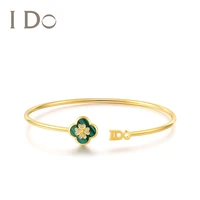 i do clover series 18k gold bracelet genuine gem diamond fine jewelry for women girls love gift green flower fashion lucky mark