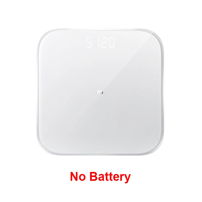 White No Battery Оригинальные Xiaomi mi, умные весы 2, весы для здоровья, весы с Bluetooth 5, цифровые весы с поддержкой Android 4,3 iOS 9 mi fit APP - Цвет: White No Battery