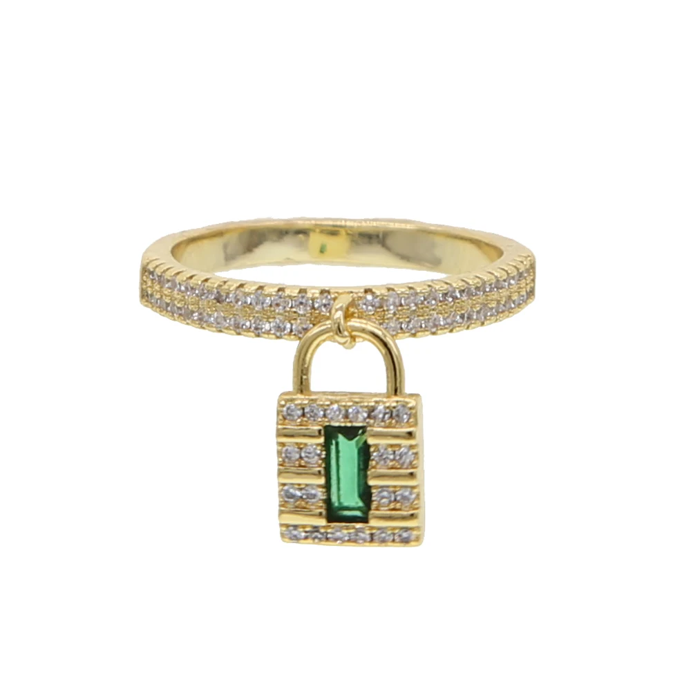 Золотое обручальное кольцо с микрозакрепкой блестящее яркое зеленое красное