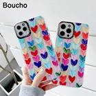 Чехлы Boucho для iPhone 12 Mini Pro Max, красочный чехол для телефона с надписью Love для iPhone 11Pro Max, XS, 6s, 7, 8 Plus, X, XR, противоударный чехол-накладка
